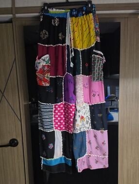🦋NWT, 100% COTTON, PATCHWORK PANTS" BY" ASHLEY TAYLOR"